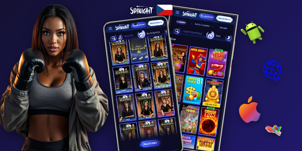 Android telefon se stránkou pro stažení Spinight APK souboru a zeleným tlačítkem