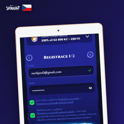 Spinight způsoby registrace – ikona raketového startu symbolizující jednoklikový účet