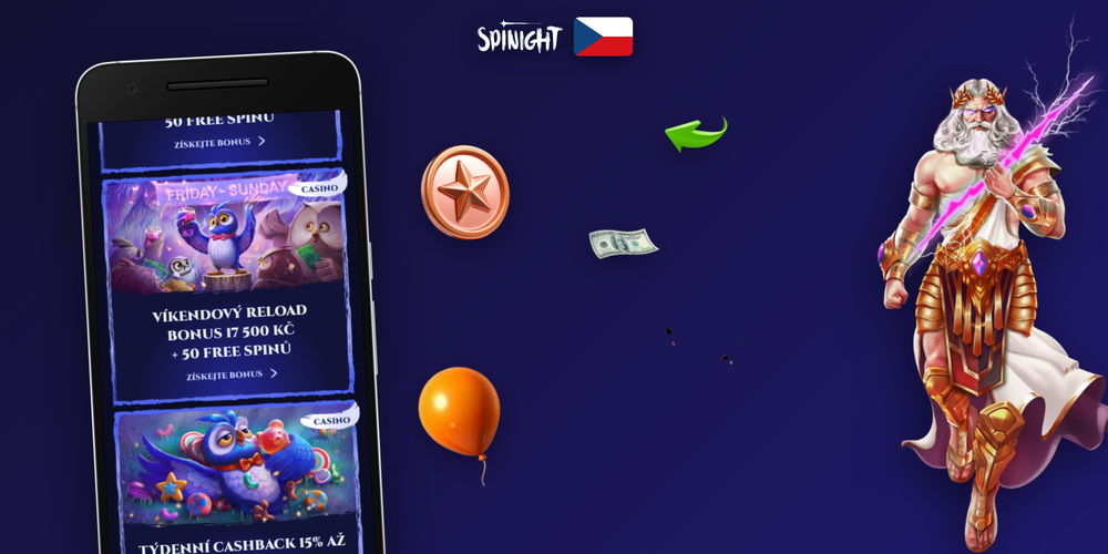Přehled všech Spinight Casino bonusů – uvítací, reload, cashback, free spiny a VIP