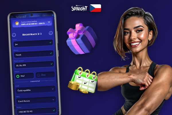 Spinight registrace – operátor živého chatu s headsetem připravený pomoci s účtem